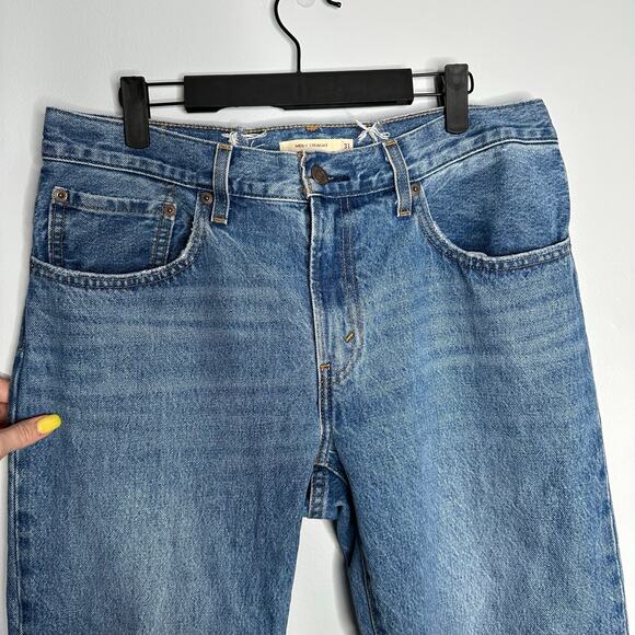 Levi's Women's Medium Wash Middy Straight Single "R" Jeans *ALTERED* Size 31‎ - Picture 3 of 10